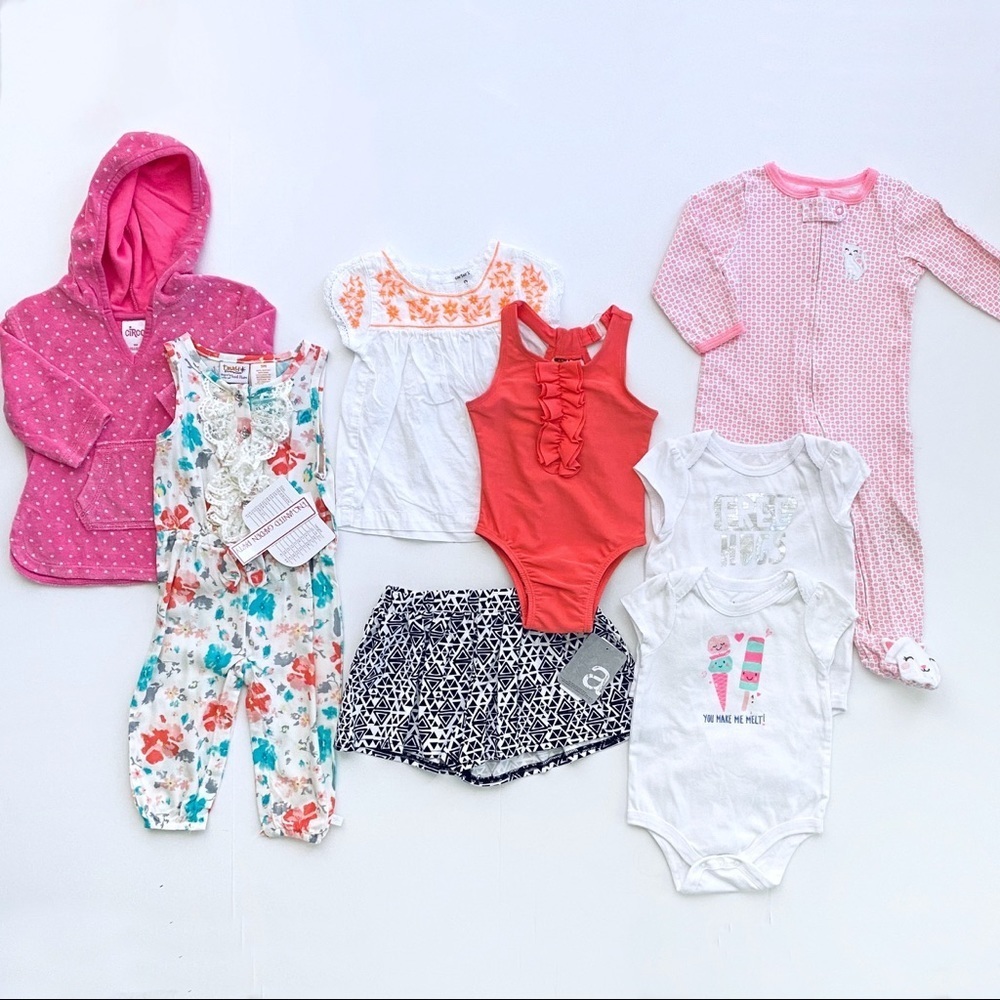 Baby Girl Clothing Bundle 6–9M 9M Outfit Set Bodysuits Mixed Lot